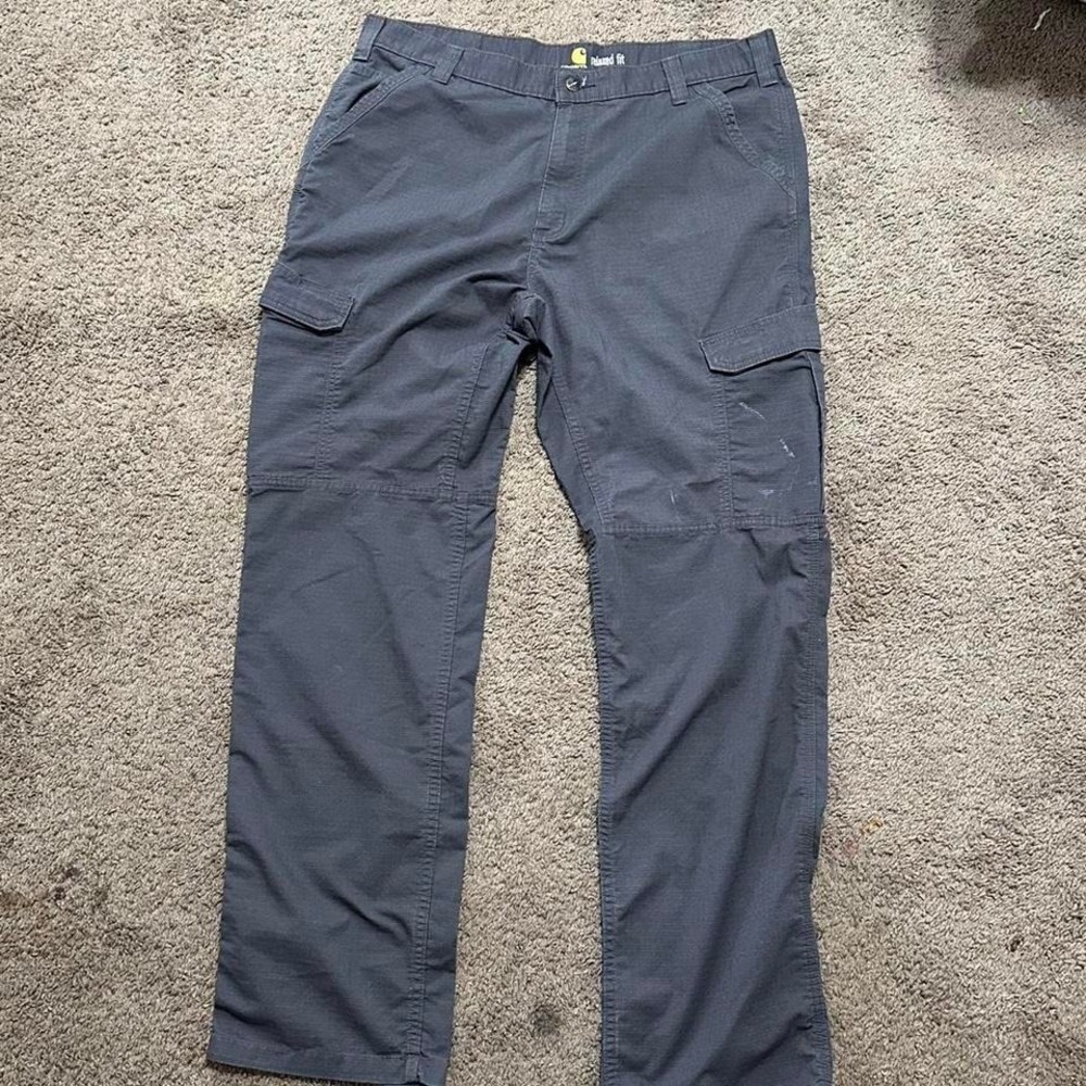 Carhartt grey relaxed fit cargo pocket pants Men's Size 40X36 #workwear #skater - Picture 3 of 7
